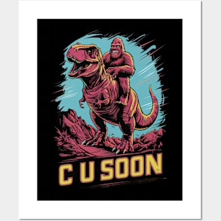 'Bigfoot & T-Rex Posters and Art